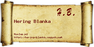 Hering Blanka névjegykártya